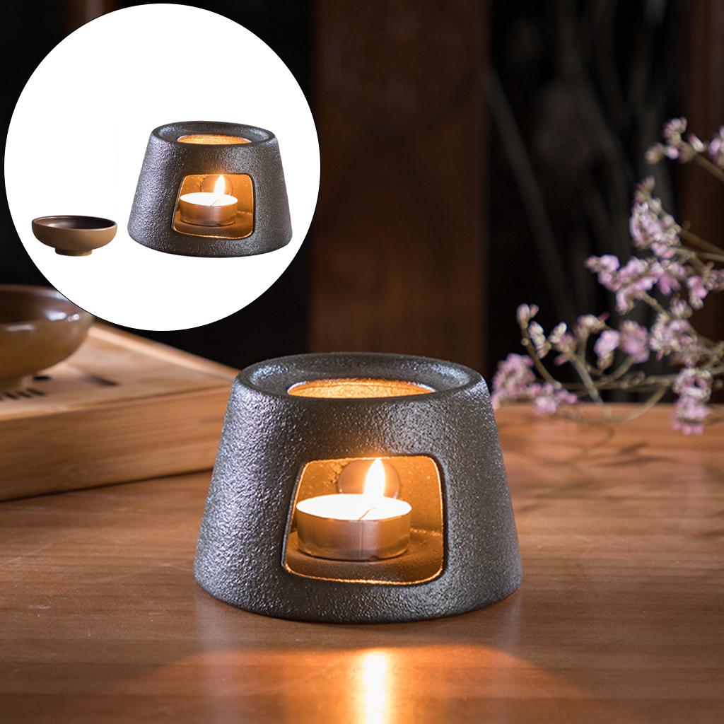 Japanese Tea - Chauffe-théière pour cuisinière avec bougie, ensemble