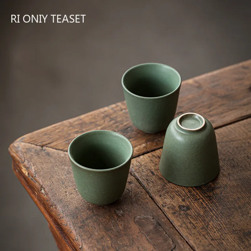 Japanese Pottery - Tasse à thé en céramique verte