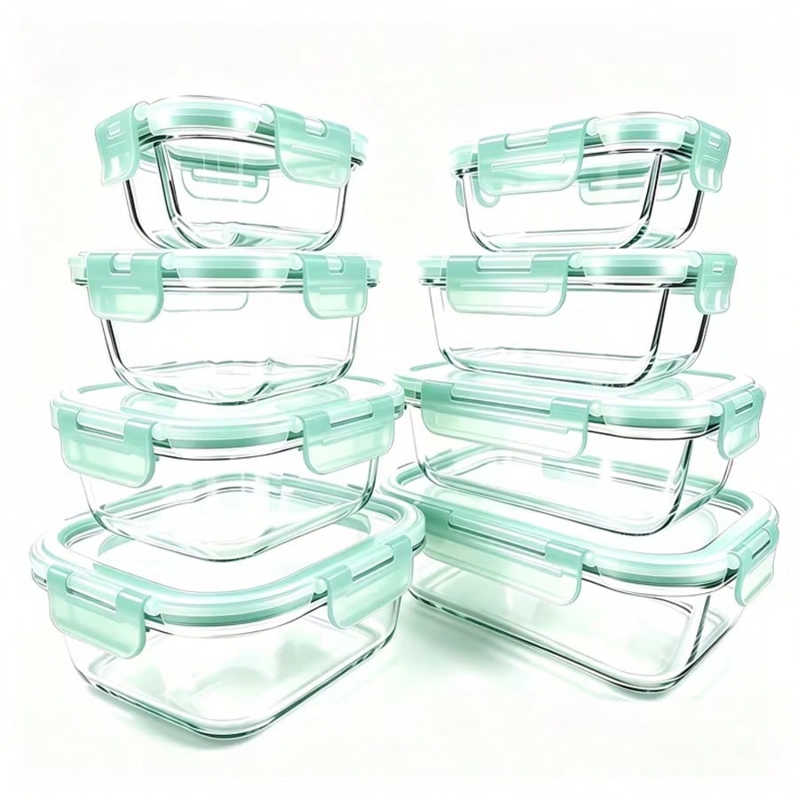 Bento Box - 20 récipients hermétiques en verre pour