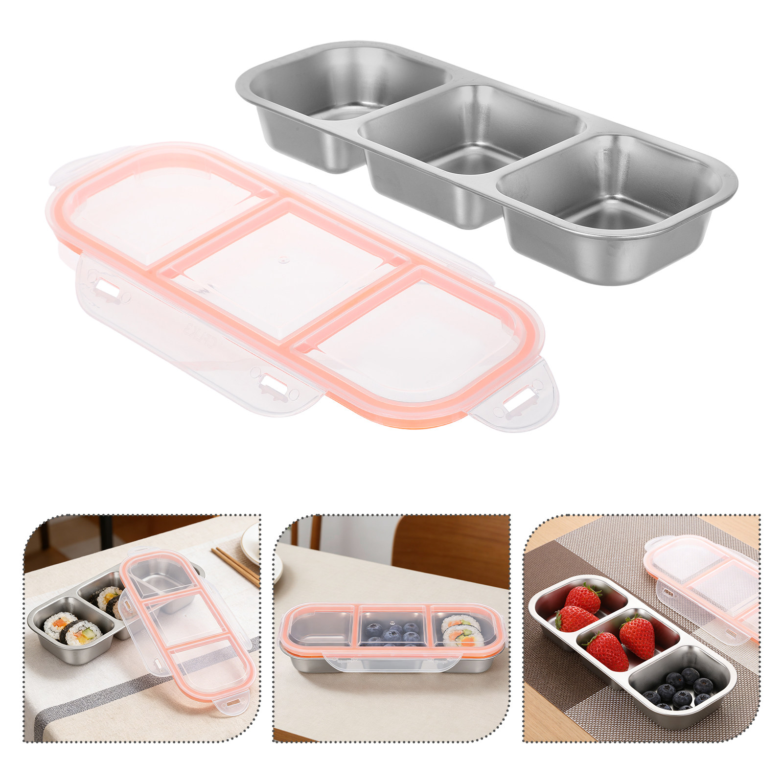 Bento Box - Boîte à collation en acier inoxydable,