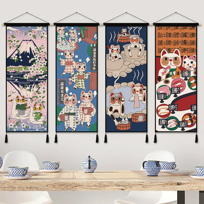 Japanese Restaurant Lifestyle - Affiche d'art de grill de chat