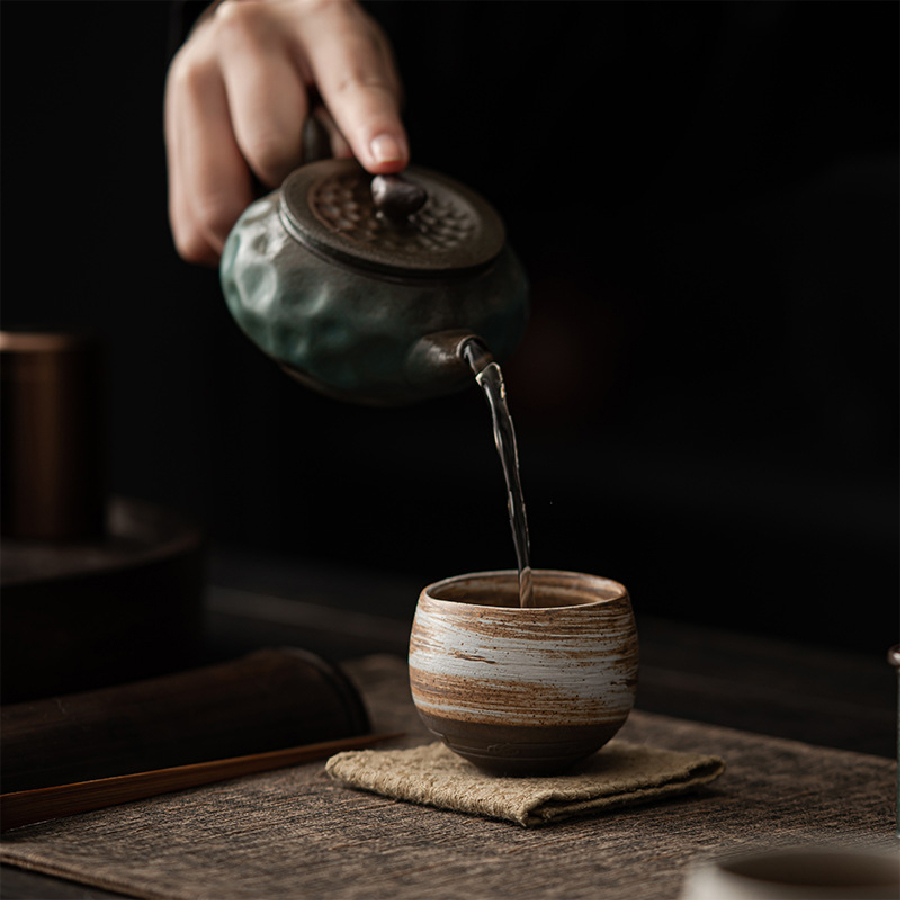 Tasse à thé en grès faite à la - Japanese Pottery avis et prix
